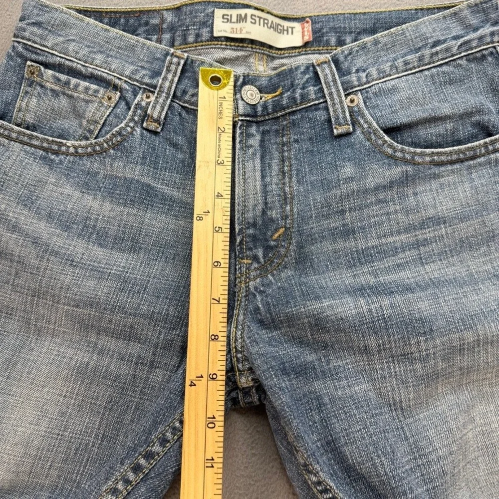 Levis 514 Slim Straight Jeans Mens 30x30 (FIT 31x31) Blue Y2K Faded Denim Casual